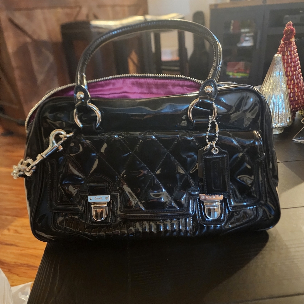 COACH Paten leather handbag- Authentic